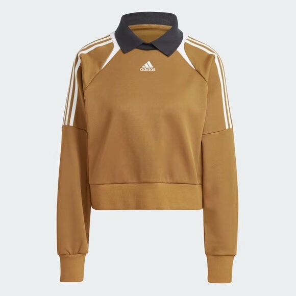 Adidas Express Track Sweatshirt Women’s Size L | NWT | Bronze & Black Athleisure - Picture 3 of 5
